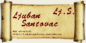 Ljuban Santovac vizit kartica